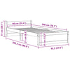 Bed Frame without Mattress White Solid Wood 90x200 cm