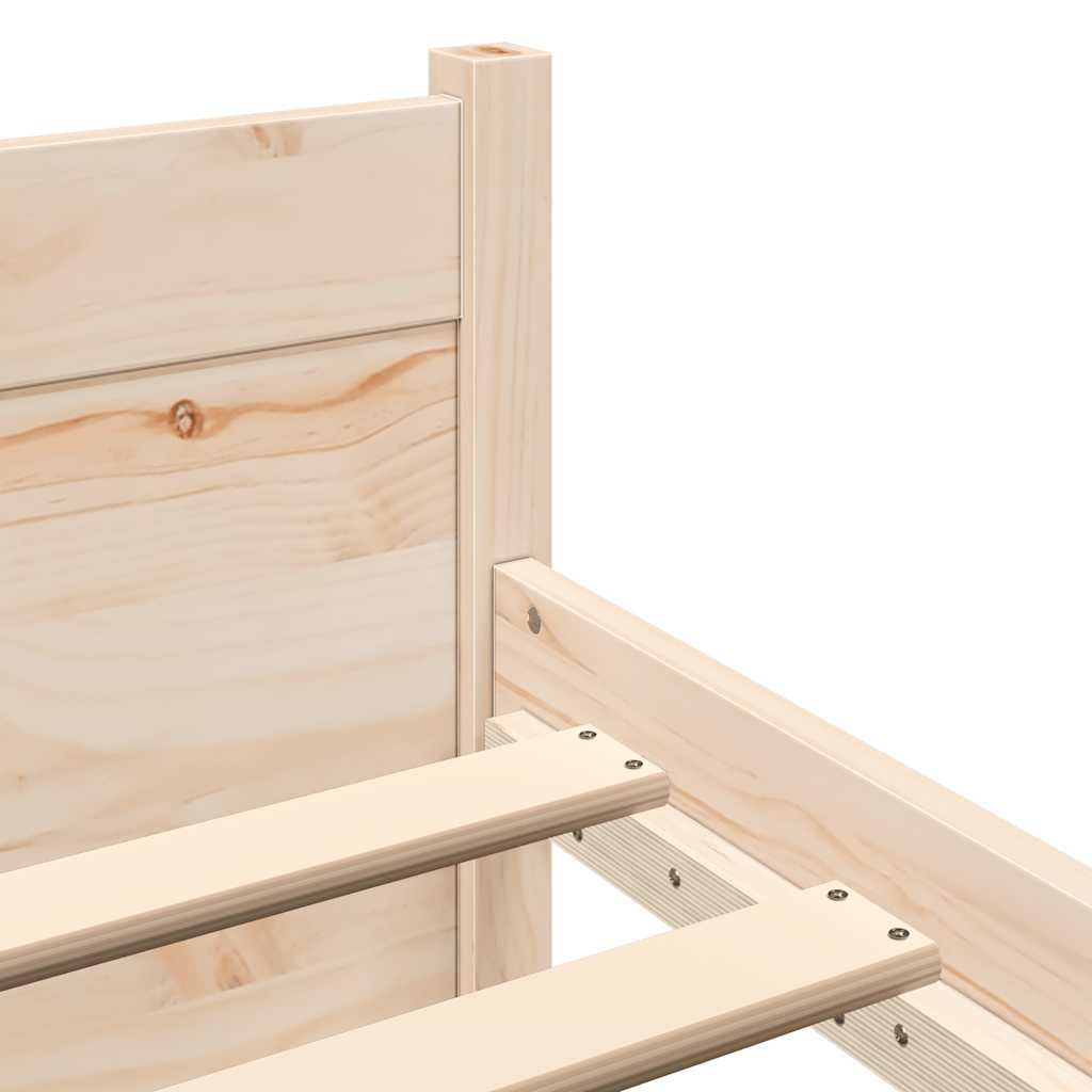 Bed Frame without Mattress Solid Wood 140x200 cm