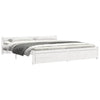 Bed Frame without Mattress White Solid Wood 180x200 cm Super King
