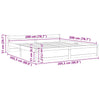 Bed Frame without Mattress White Solid Wood 200x200 cm