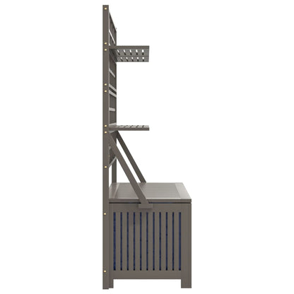 Storage Box with Trellis Gray 39"x19.7"x63" Solid Wood Acacia