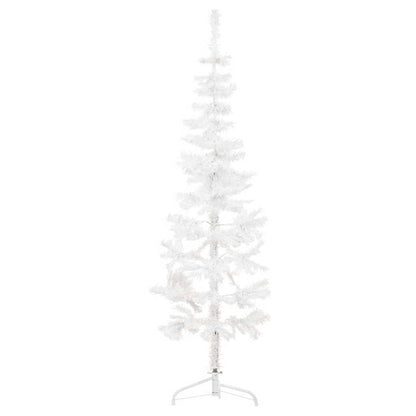 Artificial Half Christmas Tree White PVC, steel Slim