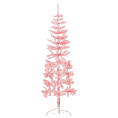 Artificial Half Christmas Tree Pink PVC Slim