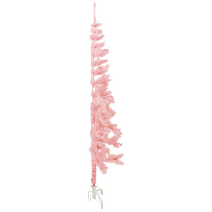 Artificial Half Christmas Tree Pink PVC Slim