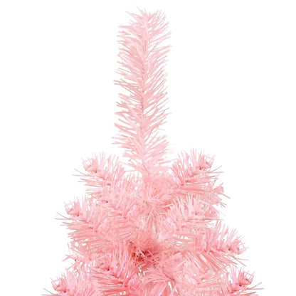 Artificial Half Christmas Tree Pink PVC Slim