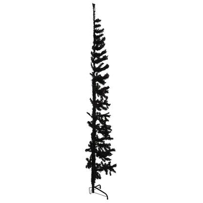 Artificial Half Christmas Tree Black PVC, Steel Extra Tall