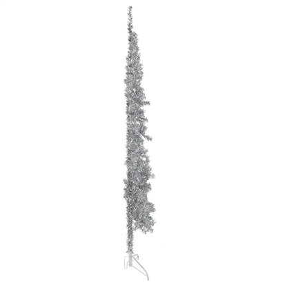 Artificial Half Christmas Tree Silver PVC, steel Slim