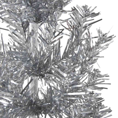Artificial Half Christmas Tree Silver PVC, steel Slim