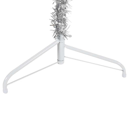 Artificial Half Christmas Tree Silver PVC, steel Slim