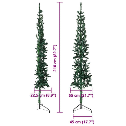 Artificial Half Christmas Tree Green PVC 82.7 in