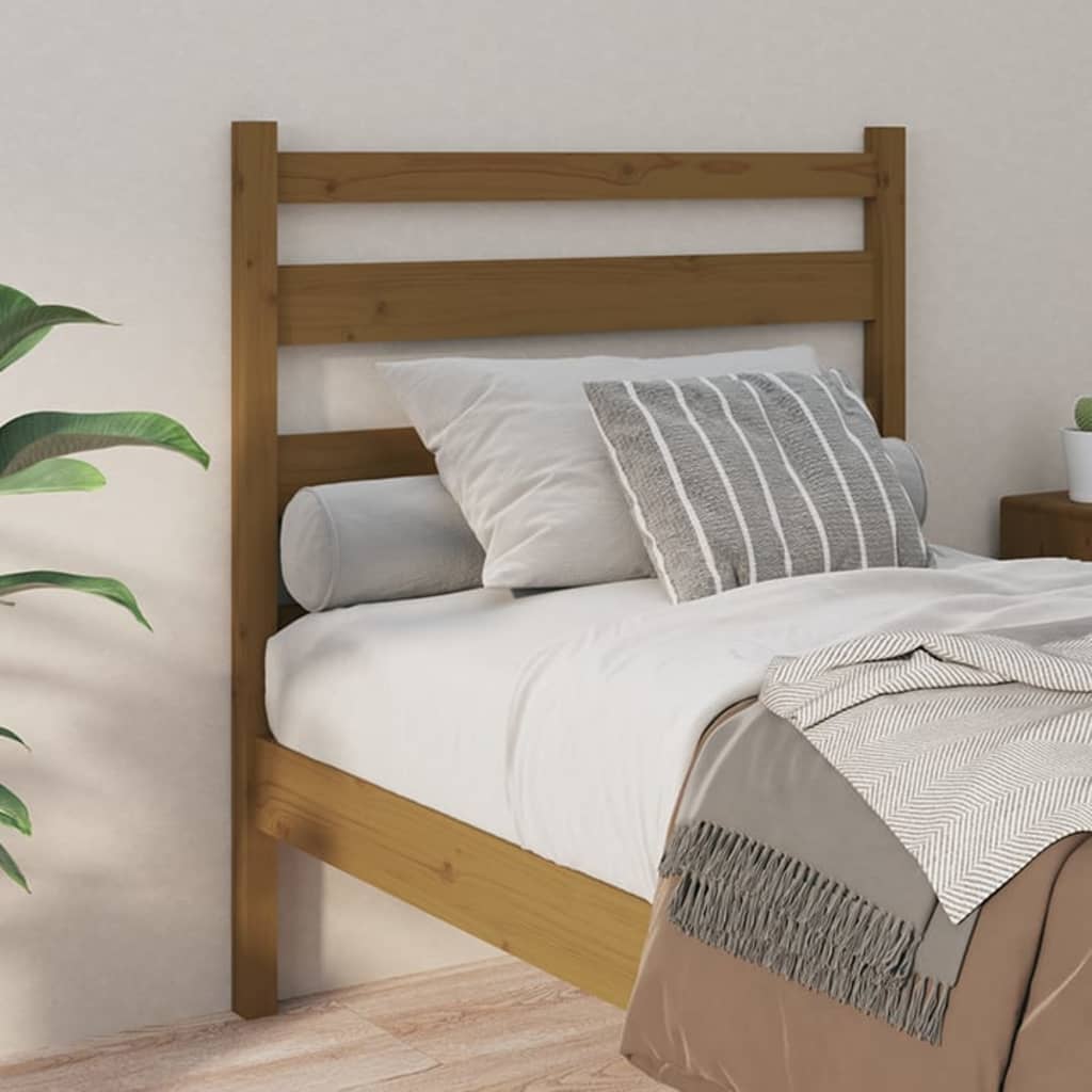 Bed Headboard Honey Brown 81x4x100 cm Solid Wood Pine