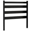 Bed Headboard Black 81x4x100 cm Solid Wood Pine