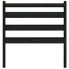 Bed Headboard Black 81x4x100 cm Solid Wood Pine