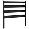 Bed Headboard Black 96x4x100 cm Solid Wood Pine