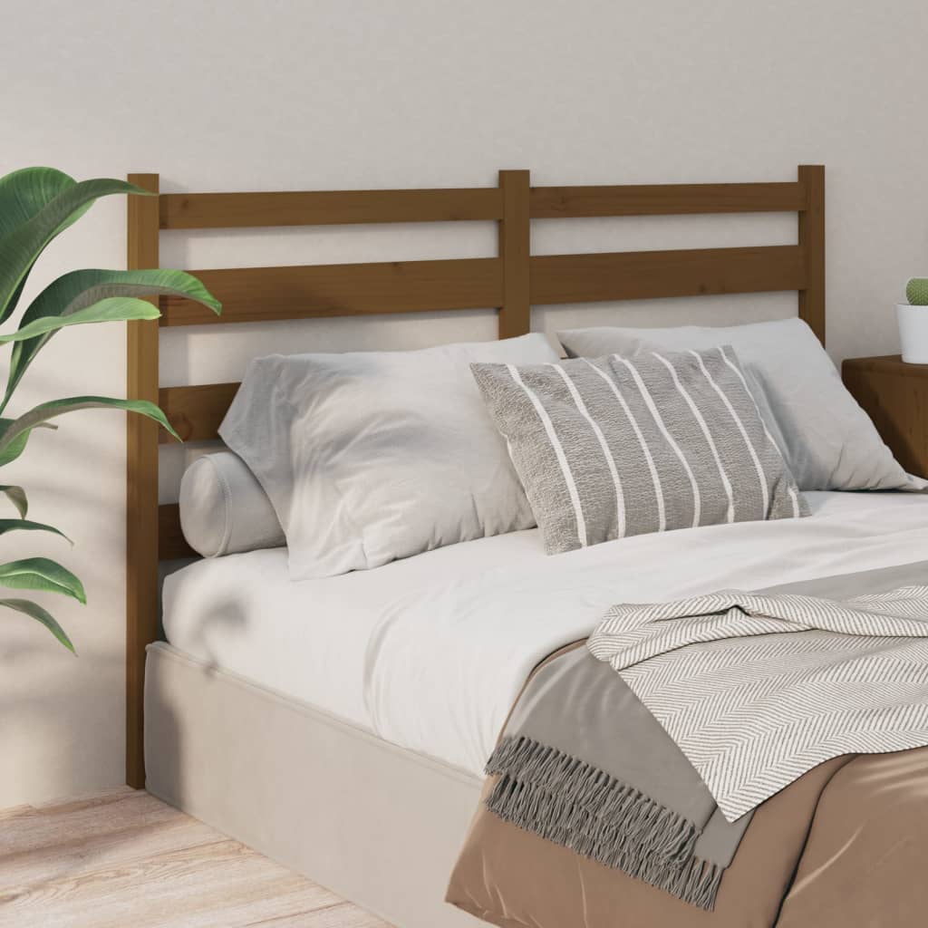 Bed Headboard Honey Brown 141x4x100 cm Solid Wood Pine