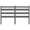 Bed Headboard Grey 166x4x100 cm Solid Wood Pine