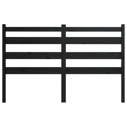 Bed Headboard Black 166x4x100 cm Solid Wood Pine