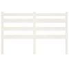 Bed Headboard White 206x4x100 cm Solid Wood Pine
