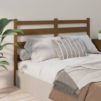 Bed Headboard Honey Brown 206x4x100 cm Solid Wood Pine