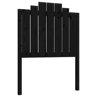 Bed Headboard | Black | Solid Pine Wood | 81 cm x 4 cm x 110 cm