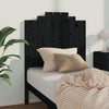 Bed Headboard Black 81x4x110 cm Solid Wood Pine