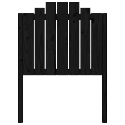 Bed Headboard | Black | Solid Pine Wood | 81 cm x 4 cm x 110 cm