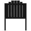 Bed Headboard Black 81x4x110 cm Solid Wood Pine