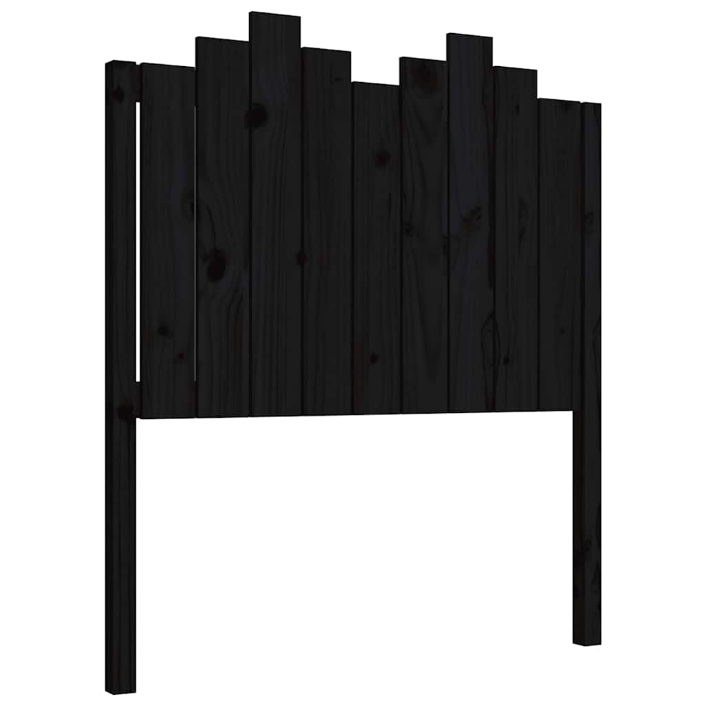Bed Headboard | Black | Solid Pine Wood | 96 cm x 4 cm x 110 cm