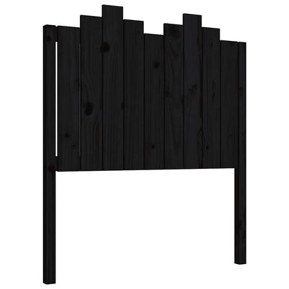 Bed Headboard | Black | Solid Pine Wood | 96 cm x 4 cm x 110 cm