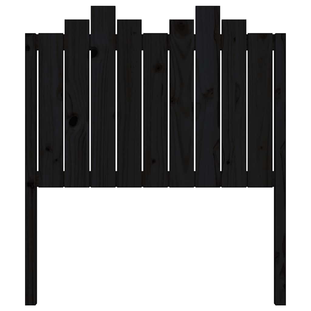 Bed Headboard | Black | Solid Pine Wood | 96 cm x 4 cm x 110 cm
