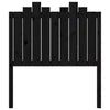 Bed Headboard Black 96x4x110 cm Solid Wood Pine