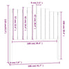 Bed Headboard White 106x4x110 cm Solid Wood Pine