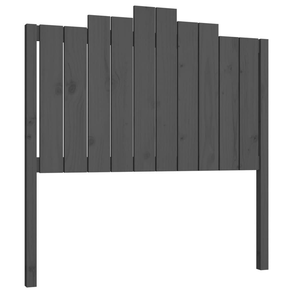 Bed Headboard | Grey | Solid pine wood | 106 cm x 4 cm x 110 cm
