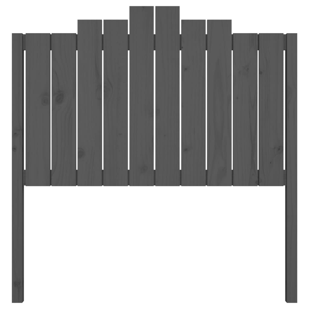 Bed Headboard | Grey | Solid pine wood | 106 cm x 4 cm x 110 cm