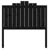 Bed Headboard Black 106x4x110 cm Solid Wood Pine