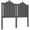 Bed Headboard Grey 126x4x110 cm Solid Wood Pine