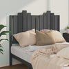 Bed Headboard Grey 126x4x110 cm Solid Wood Pine