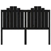 Bed Headboard Black 146x4x110 cm Solid Wood Pine