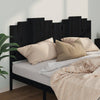 Bed Headboard Black 206x4x110 cm Solid Wood Pine