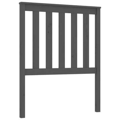 Bed Headboard Grey 81x6x101 cm Solid Wood Pine