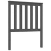 Bed Headboard Grey 81x6x101 cm Solid Wood Pine