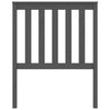Bed Headboard Grey 81x6x101 cm Solid Wood Pine