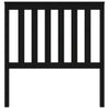 Bed Headboard Black 96x6x101 cm Solid Wood Pine