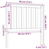 Bed Headboard Black 96x6x101 cm Solid Wood Pine