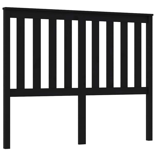 Bed Headboard | Black | Solid pine wood | Standard | Decorative Inlays