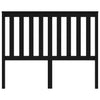 Bed Headboard Black 146x6x101 cm Solid Wood Pine