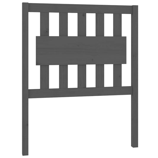 Bed Headboard | Grey | Solid pine wood | 80.5 x 4 x 100 cm