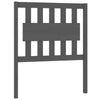 Bed Headboard Grey 80.5x4x100 cm Solid Wood Pine