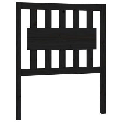 Bed Headboard | Black | Solid Pinewood | 100cm x 80.5cm