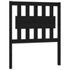 Bed Headboard Black 80.5x4x100 cm Solid Wood Pine